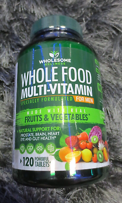 #ad Wholesome Wellness Whole Food Multi Vitamin For Men Fruit Vegetables 120 Tablets $34.99