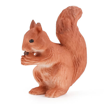 #ad Squirrel Mini Convenient to Store Handmade Animal Model Pvc Toy $7.35