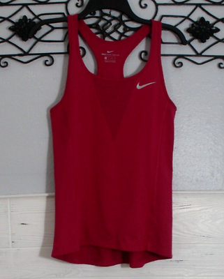 #ad Nike Zonal Cooling Women#x27;s Top Size XS Sleeveless Wine Round Neck $10.95