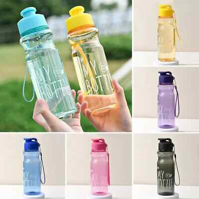 #ad New Design Portable Clear Plastic Travel Cup Sports Drinking Water Bottle SET 4 $19.98