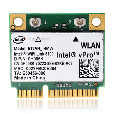 #ad Intel 5100 WIFI 512AN MMW 300Mbps Mini PCI E Wireless WLAN Card 2.4 5GHz Module $4.99