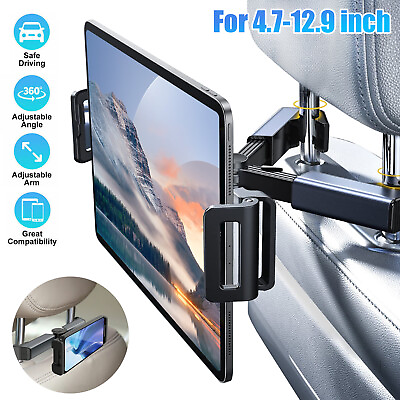 #ad 360° Car Back Seat Headrest Mount Tablet Holder for 4.7 12.9quot; iPad Phone Samsung $10.98