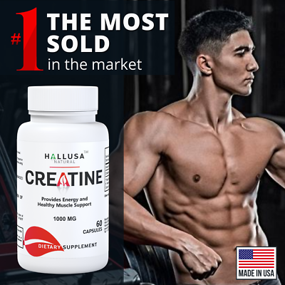 #ad CREATINE Monohydrate Muscle Building Enhanced Strength amp; Performance 60 Cap $15.45