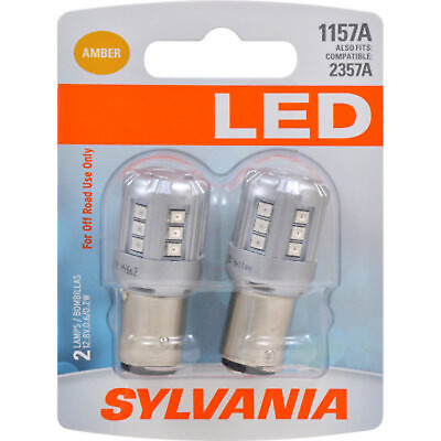 #ad SYLVANIA 1157 LED Amber Mini Bulb Bright LED Bulb Contains 2 Bulbs $14.75