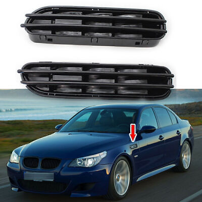 #ad Black M5 Side Fender Air Flow Vents Grille Grill for BMW 5 Series E39 E60 E61 $44.49