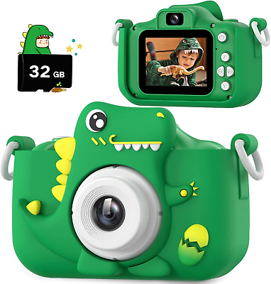 #ad Dinosaur Kids Camera Selfie Digital Video Camera for Toddlers Birthday Gift $54.76