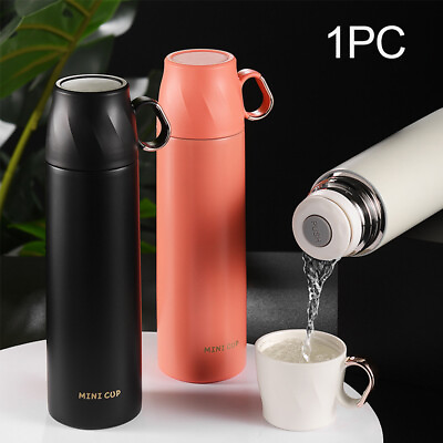 #ad 500ml Leakproof Vacuum Flask Travel Keep Cold Hot With Cup Lid Stainless Steel $19.04