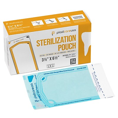 #ad 600 Self Sealing Sterilization Pouch 3.5quot; x 6.5quot; 3.5quot; x 5.25quot; Sterilize Bag $23.99