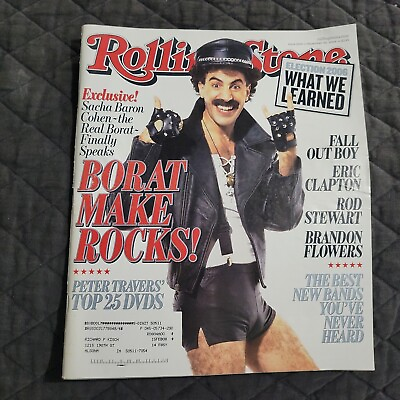 #ad Rolling Stone Magazine Issue #1014 November 30 2006 BORAT Make Rocks $9.00