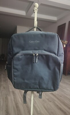 #ad New Calvin Klein Fragrance Grey Large Backpack Carry all Organizer Unisex $35.00
