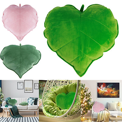 #ad 3D Leaf Throw Pillow Decorative Plant Pillow Soft Plush Leaf Shaped Cushion ⦿ $27.49