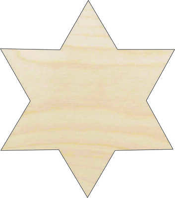 #ad Star of David Laser Cut Out Unfinished Wood Craft Shape REL73 $61.29