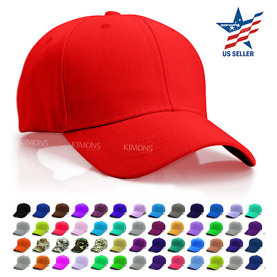 #ad Solid Plain Baseball Cap Trucker Camo Blank Hat Ball Men Women Adjustable VC $6.45