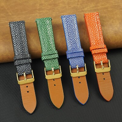 #ad Genuine Stingray Leather Watch Strap Watch Band For Men 18mm 20mm 22mm Handmade $43.69