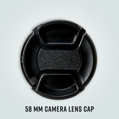 #ad 1X 58 mm Center Pinch Universal Lens Cover Cap for DSLR Camera $6.31