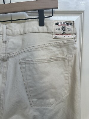 #ad $295 ONI Sanforized Organic 14oz Selvedge Denim Jeans Slim Straight SZ 38 X 25quot; $199.99
