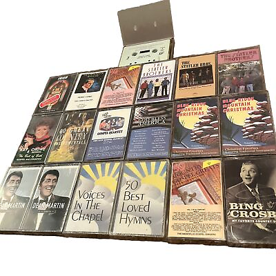 #ad Cassette Tapes Lot of 19 Various Country and Gospel $28.98