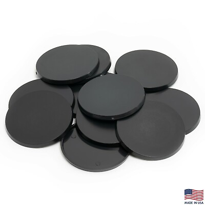 #ad Pack of 12 60 mm Plastic Round Bases Miniature Wargames Table Top gaming $8.97