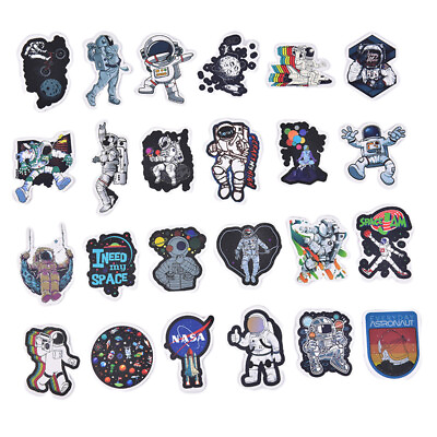 #ad 50pcs Spaceman Spaceport Skateboard Stickers Laptop Luggage Decals StickerA qy C $3.12