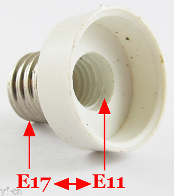 #ad 1pc E17 Male to E11 Female Base LED Light Bulb Adapter Holder Socket Converter $1.74