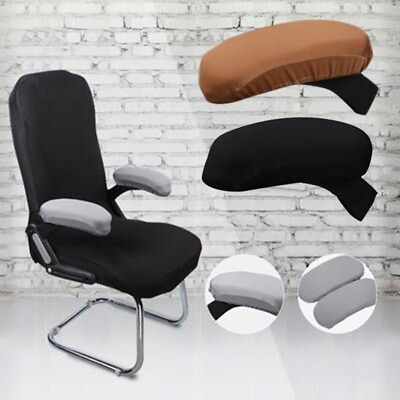 #ad New Brand New Armrest Covers Set 2pcs Office Polyester Removable Accessories $9.23