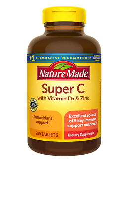 #ad Nature Made Super C with Vitamin D3 and Zinc 200 Tablets 06 2025 $21.99