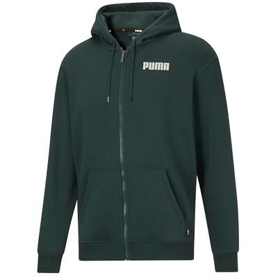 Puma Power Full Zip Hoodie Mens Green Casual Outerwear 846978 80 $24.99