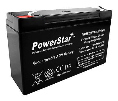 #ad PowerStar PS 6100 6V 12AH DEEP CYCLE RECHARGEABLE SLA ENERGY STORAGE BATTERY $25.18
