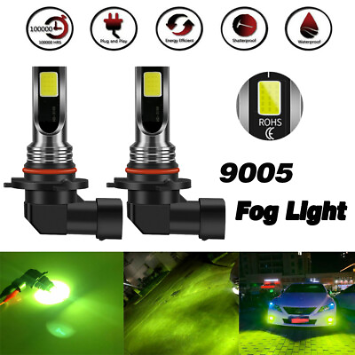 #ad 2x Extremely Bright Lime Green 9145 H10 9005 Car Truck Fog Lights Lamp LED Bulbs $8.99