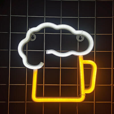 #ad Beer Neon Signs LED Light Night Lamp Bar Pub Wedding Party Home Wall Art Decor $22.69