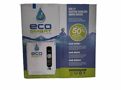 #ad EcoSmart ECO 27 Tankless Electric Water Heater NIB White $350.00