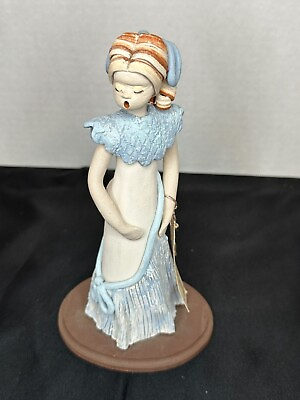 #ad Alix Carreno Patino 8inch Sculpture Lady in Blue $20.00