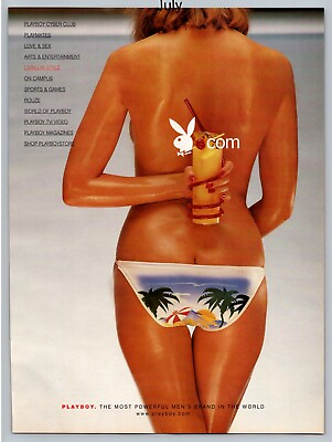 #ad Playboy The Most Powerful Men#x27;s Brand In The World 2001 Full Page Print Ad $11.99