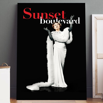 #ad Canvas Print: Sunset Boulevard Movie Poster Wall Art $16.74