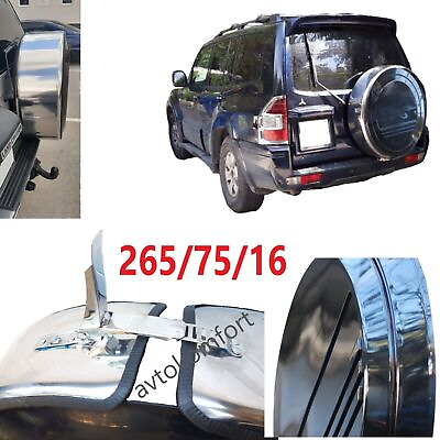 #ad 265x75x16 For Mitsubishi Pajero Hard Stainless Steel Spare Wheel Tyre Cover 252c $149.18