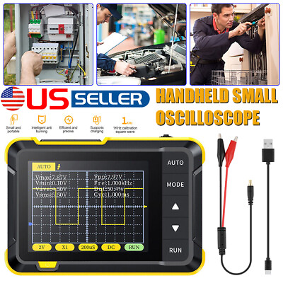 #ad NEW Handheld Portable Digital Oscilloscope 200KHz Maximum±400V USBCharging 5V 1A $28.99