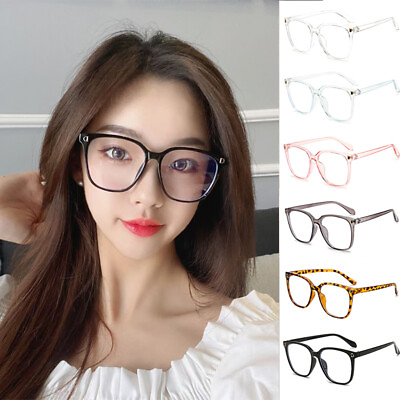 #ad Fake Square Frame Clear Lens Geek Glasses UV Protection Nerd Unisex Fashion US $5.69
