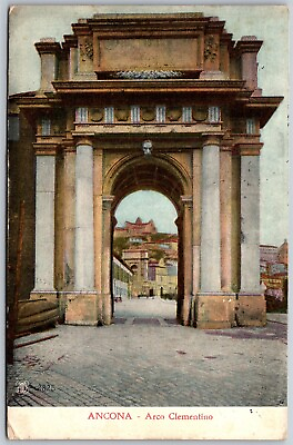 #ad Vtg Ancona Italy Arco Clementino Arch View 1920s Old Postcard $12.99