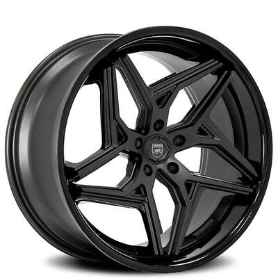 #ad #ad 4ea 20quot; Staggered Lexani Wheels Spyder Satin Black w Black Lip Rim S42 $1619.00