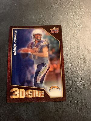 #ad B50a 2009 upper deck 3D stars￼ #31 Phillip rivers San Diego chargers￼ $3.49