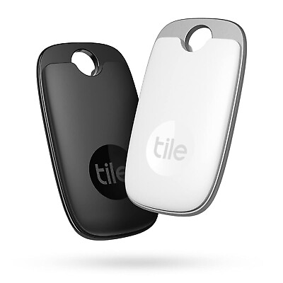 #ad Tile Pro 2022 2 Pack Black White . Powerful Bluetooth Tracker Keys F... New $59.99