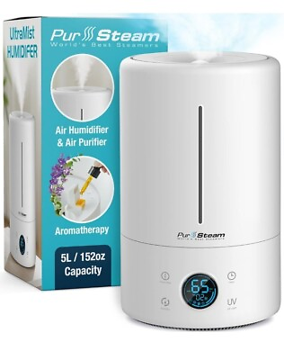#ad Pursteam Humidifier for Large Room 5L Cool Mist Ultrasonic Whisper Quiet Oil... $28.00
