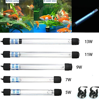 #ad Aquarium Submersible UV Light Sterilizer Pond Fish Tank Germicidal Clean Lamp $10.98