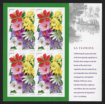 #ad US Stamps Full Pane of 16 La Florida #4750 4753 MNH $21.50