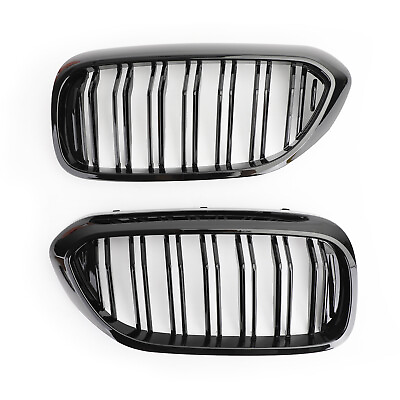 #ad Front Kidney Grille Glossy Black Double Slat For BMW 5Series G30 G31 Sedan 17 19 $71.87