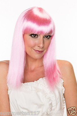#ad Halloween Medium Hot Pink Straight Party Cosplay Wig Costume for Women H0029PK $18.99