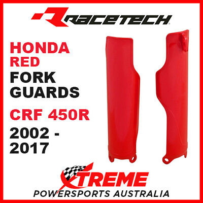 #ad Rtech Honda CRF450R CRF 450R 2002 2018 Red Fork Guards Protectors AU $59.95