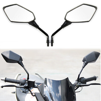 #ad Universal Motorcycle Mirror Scooter Side Rear Rearview Mirrors 10mm Street Bike $17.69