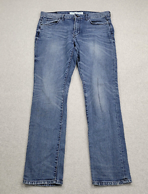 #ad Express Alec Super Skinny Jeans Mens 34 x 32 Mid 5 Pocket Blue Denim 35x32 $22.99
