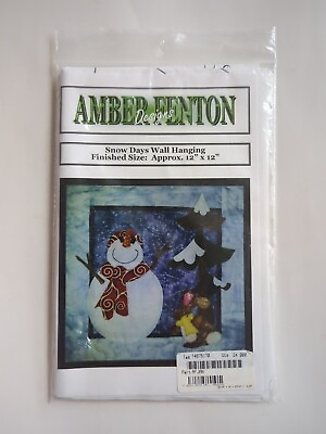 #ad AMBER FENTON DESIGNS Snow Days Wall Hanging Quilting Pattern 12 X 12 2011 Snow $12.99